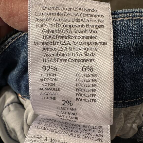 MOTHER The Looker Ankle Fray Jeans Size 25‎ Distressed Denim Naughty Intentions - Picture 15 of 16